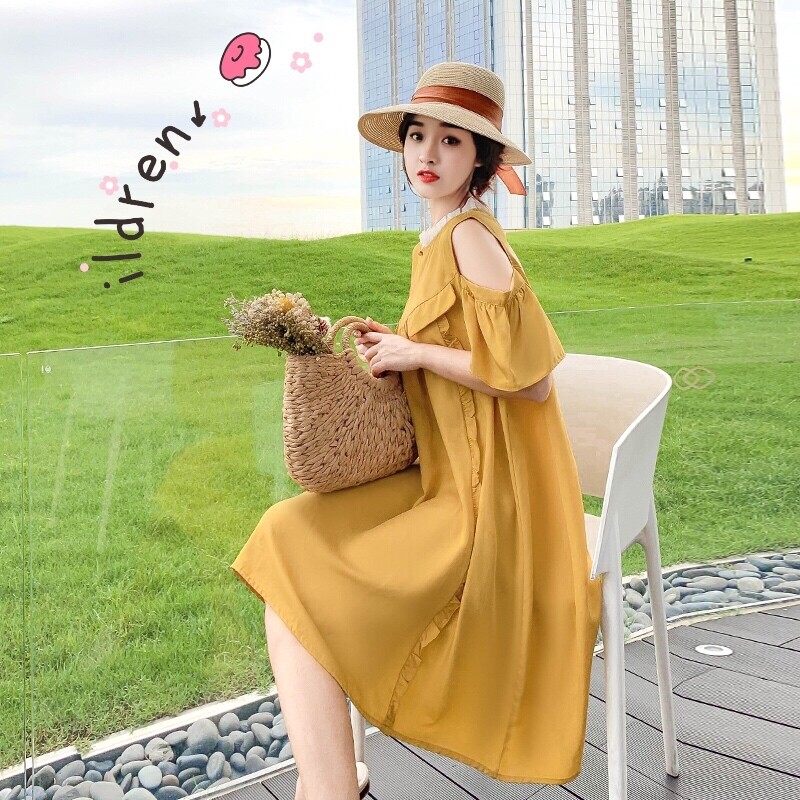 Large size women's clothing fat sister 2022 new style skirts with thick hips and thighs Western style age-reducing off-the-shoulder dresses
