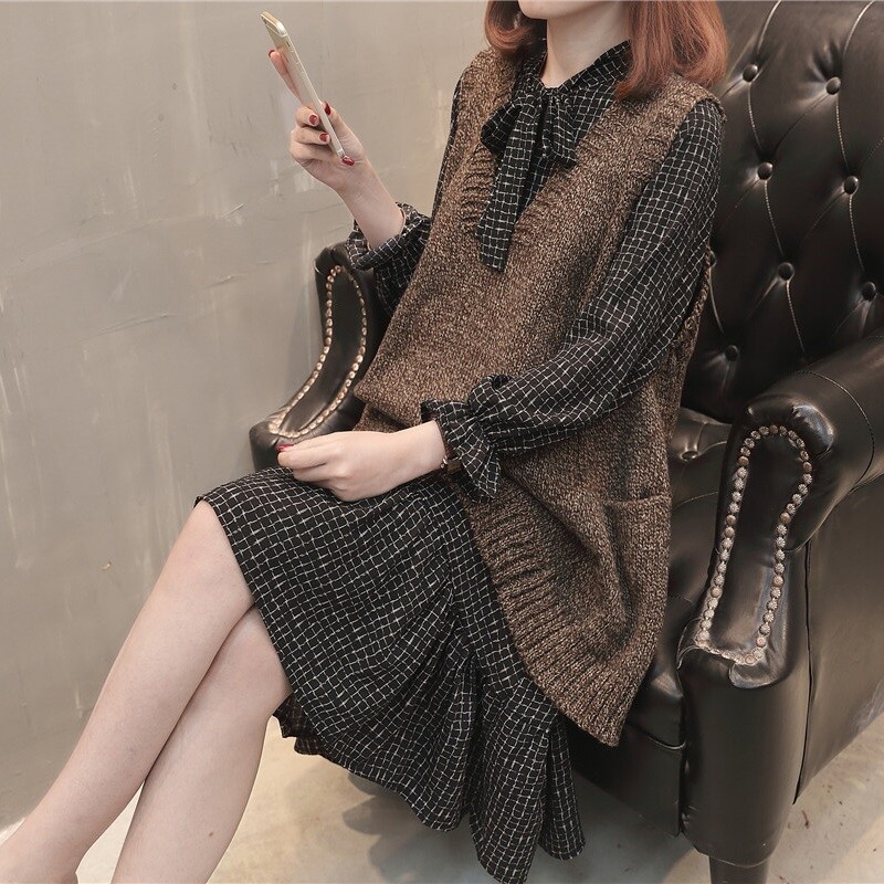 Early spring women's clothing 2023 new fat sister slim sister Light senior horseback dress two suits