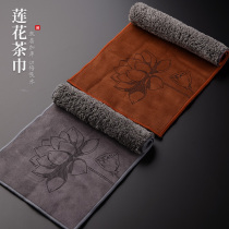 Jinge absorbent soft tea towel thickened tea cloth Tea mat linen rag Kung Fu tea set Tea ceremony spare parts Tea mat cloth