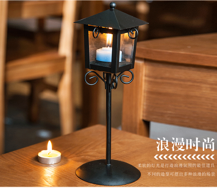Châu Âu rèn sắt đám cưới thủy tinh nến trang trí nông thôn gió đèn đường trang trí nhà đạo cụ chụp ảnh - Trang trí nội thất trang trí phòng ngủ nhỏ cho nữ