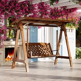 Качели, дорожная деревянная уличная качалка из натурального дерева