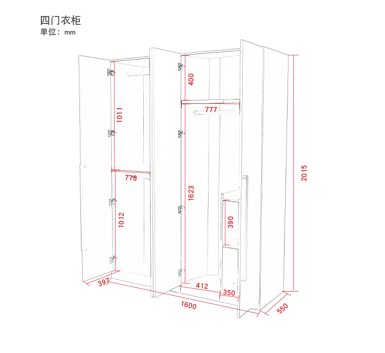 Hiện đại nhỏ gọn tấm 1.8 m 1.5 giường đôi phòng ngủ chính tủ quần áo bàn cạnh giường ngủ nệm vào một bộ đồ nội thất