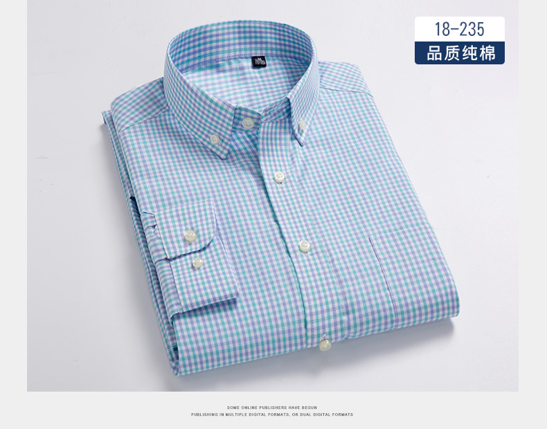 Bailey Bird 2018 Áo kẻ sọc mùa thu Áo sơ mi cotton giản dị Áo sơ mi nam dài tay Inch Cotton Hàn Quốc Sửa chữa áo sơ mi hàn quốc nam