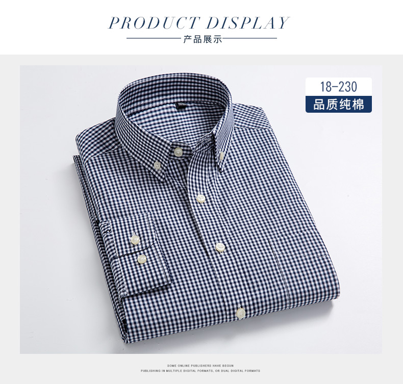 Bailey Bird 2018 Áo kẻ sọc mùa thu Áo sơ mi cotton giản dị Áo sơ mi nam dài tay Inch Cotton Hàn Quốc Sửa chữa áo sơ mi hàn quốc nam