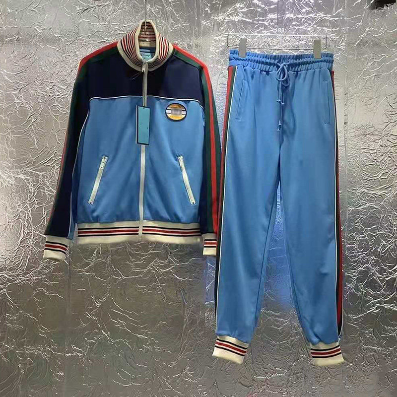 Fashion sports suit women's 2021 spring new Korean version webbing plain zipper jacket thread drawstring foot smoke pipe pants