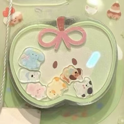 Yinghuang ins Cute Cartoon Apple Airbag Stand Retractable Lazy Ring Holder Phone Stand