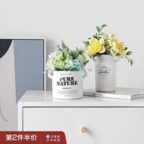 Nordic modern simple bouquet flowerpot desktop ornaments home living room Cabinet Office simulation flower decoration decoration