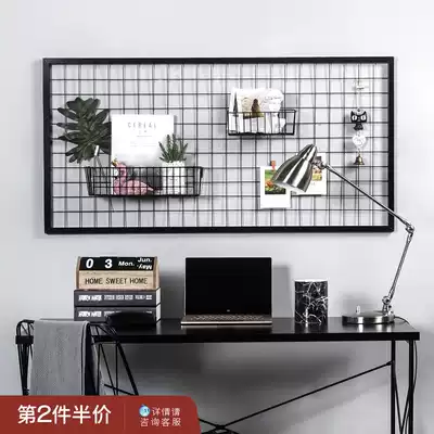 (Yilan) wrought iron grid wall decoration room bedroom wall creative pendant decoration