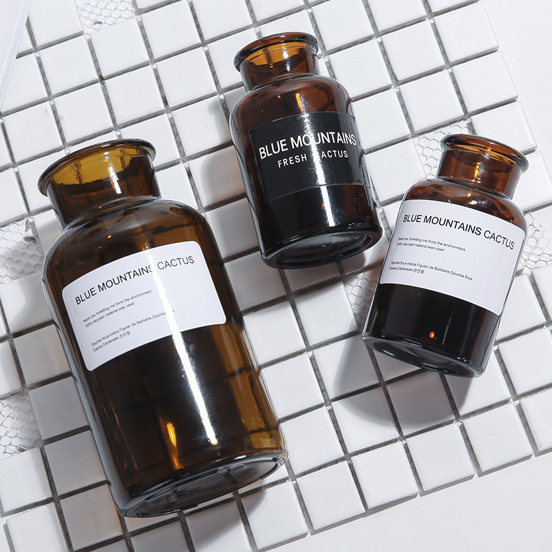 Nordic Hydroponic Transparent Glass Small Vase Modern Minimalist Creative Living Room Flower Arrangement Dry Flower Decoration Tabletop Pendulum Pieces