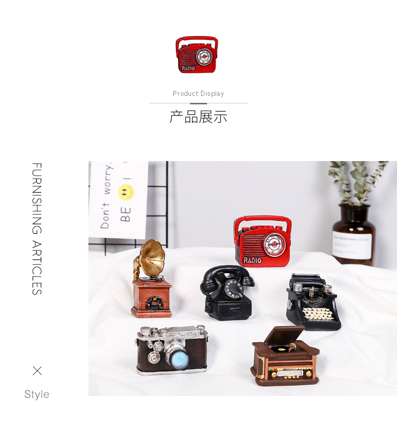 Bắc Âu retro hoài cổ nhà nhựa mô hình nhỏ đồ trang trí sáng tạo phòng ngủ phòng khách trang trí bàn các đồ trang trí nhà đẹp