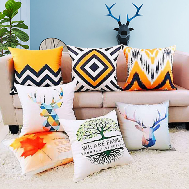 Double-sided Nordic ins pillow sofa cushion cover living room pillow office lumbar pillow bed head back without core