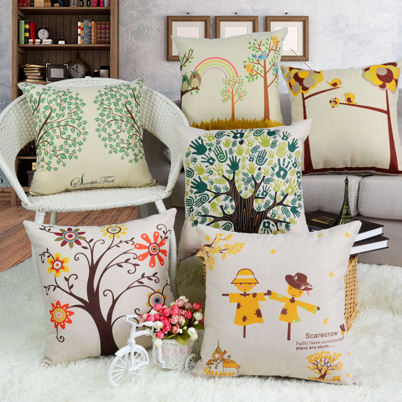 Sofa Pillow Office Cushion headroom Back to headrests Pillow Afternoon Cartoon Leaning Back Chair Subcar Waist Pillow Cushion with pillow cover-Taobao