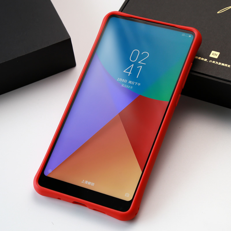 Seepoo color cloth suitable for Xiaomi mix2s mobile phone case MIX2 mobile phone case Silicone anti-drop protection soft cover full-cover edge protection matte anti-fingerprint four-corner anti-fall hanging