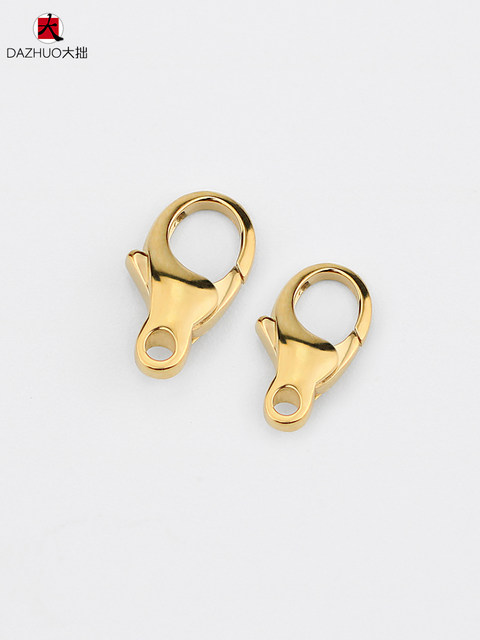 Dazhuo 18K gold buckle head lobster buckle chain connection buckle accessories AU750 pure gold necklace buckle DIY connector