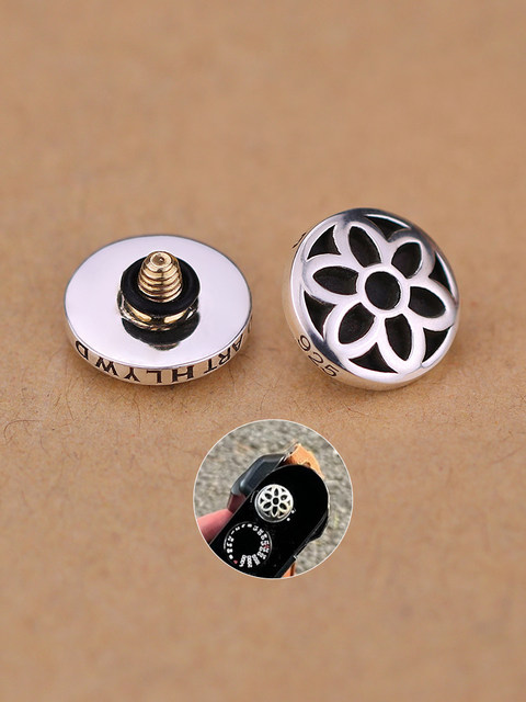 Dazhuo GOOD ART sterling silver cherry blossom SLR camera shutter button key accessories suitable for Leica, Fuji and Canon