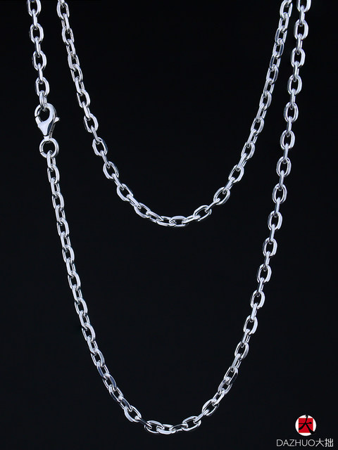 Taro Washimi plain thin angle chain 3.2mm thick 925 sterling silver men's and women's necklace