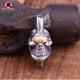 Dazhuo Shop Art Stop Light One-Eyed Skull Pendant S925 Sterling Silver Handmade Takayama Takashi Retro Men's Fashion