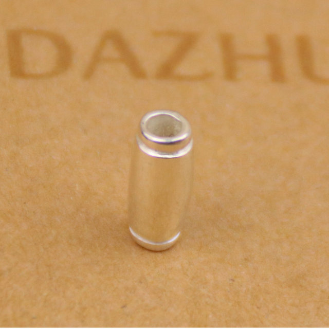 Larry Smith Tube Beads Tube Beads Solid Silver Beads 925 Sterling Silver DIY Necklace Accessories Handmade Silver Jewelry