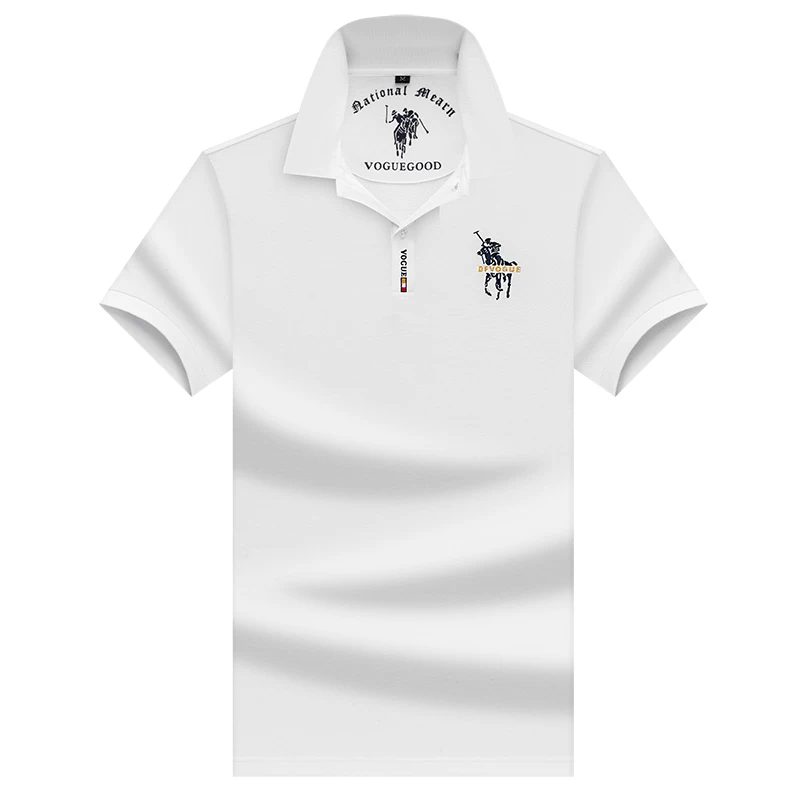 Cotton polo, summer trend T-shirt, with short sleeve, with embroidery, oversize