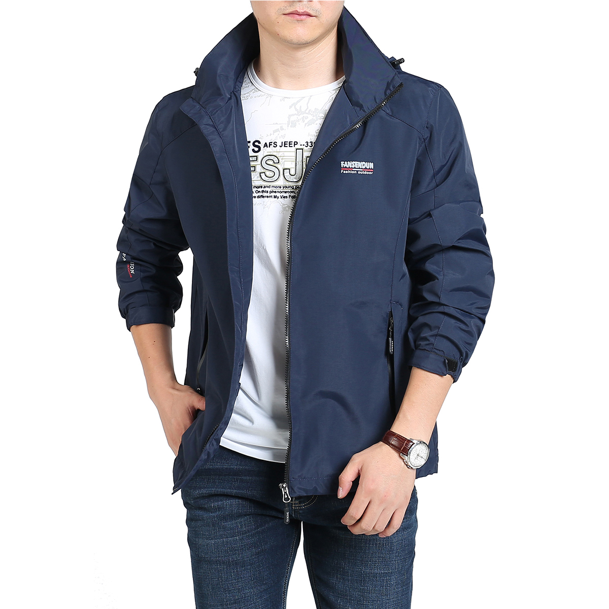 Blouson homme NIANJEEP    manches longues en Nylon - Ref 3119539 Image 5