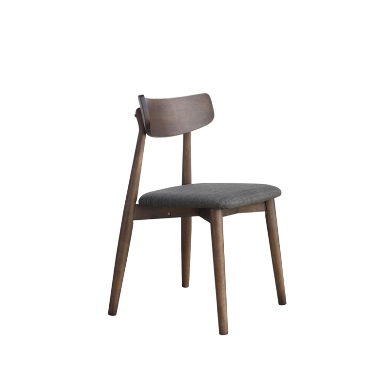 Nordic Solid Wood Dining Chair Modern Minima Fashion Creative Home Dining Room Fabric Chair Backrest Light Lavish Red Chair