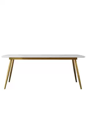 Light luxury Nordic marble rock board table rectangular dining table and chair combination 4 people dining table modern simple ins household
