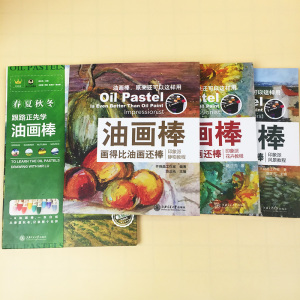 套装四本 油画棒画得比油画还棒印象派静物教程 印象派花卉教程 印象派风景教程 春夏秋冬 跟路正先学油画棒 油画教程技法技巧书