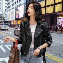 Leather coat jacket woman short spring clothing 2022 new spring and autumn Korean version swarm with slim Henning little leather jacket tide