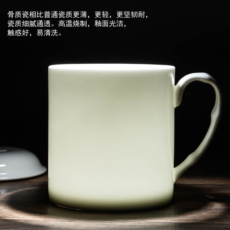 Jingdezhen ceramic cups ipads porcelain cup home office conference room paint edge glass tea cup with cover