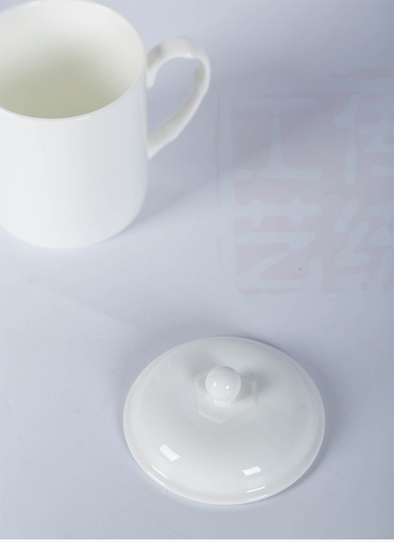 Jingdezhen ceramic cups ipads porcelain cup home office conference room paint edge glass tea cup with cover