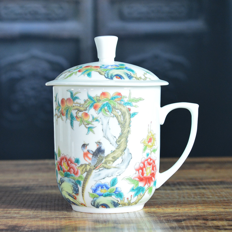 The Clean up ceramic cups with cover ipads porcelain jingdezhen ceramics water cup personal gift mugs custom office meeting
