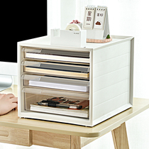 Office desk storage box Multi-layer stationery file storage cabinet Drawer storage box Transparent desk shelf