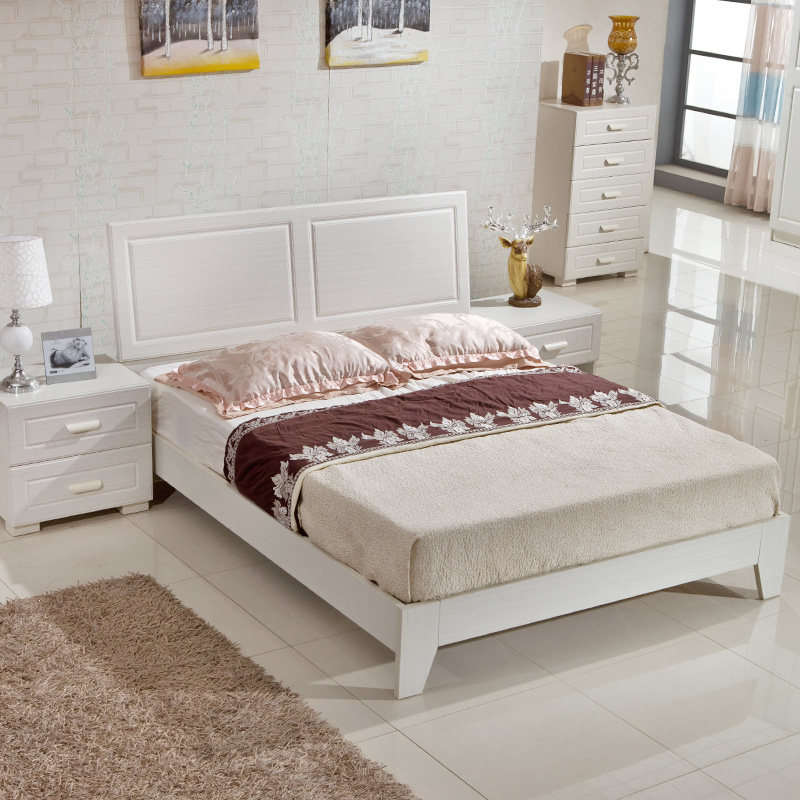 Qiao Teng Ju Bedroom Furniture Simple Modern Plate Bed 1 5m Small Family Bed 1 8 m Double Bed