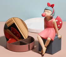 Cute girl resin ornaments resin crafts girls gifts childrens bedroom cartoon decoration home furnishings