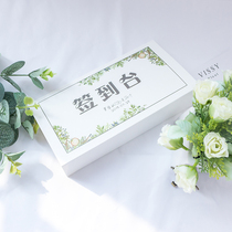 Wedding and wedding banquet one hundred days old feast custom forest fawn green sign-in table sign table