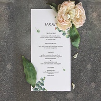 Customize the wedding wedding menu thanks to the card process card program uni-wishes for the Birthday Creative Son of the Creative Son Ensemble