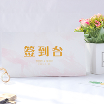 Customize the marble pink signage to the table sign to the desk card wedding seat number table number folding table card wedding banquet table sign