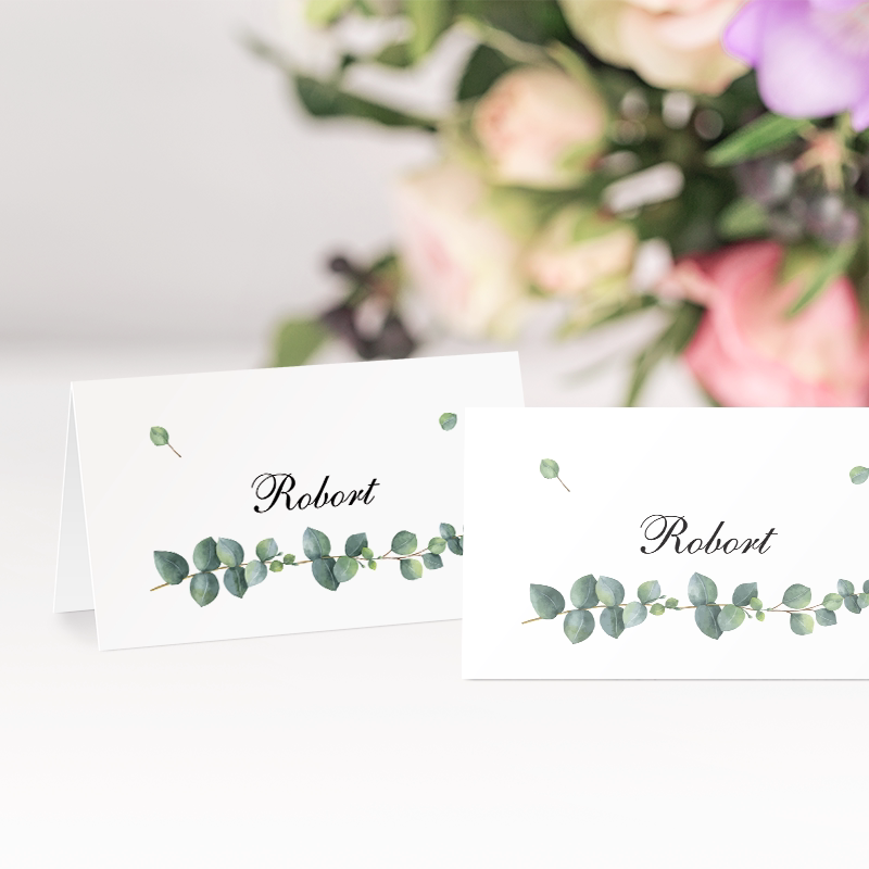 Custom name card wedding card green Mori Eucalyptus seat card seat card birthday card table wedding supplies