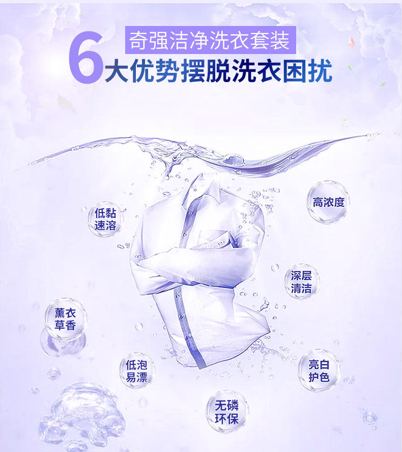 奇强 薰衣草洗衣液8斤 图4