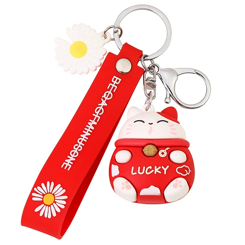 Креативный большой трехмерный брелок, мультяшная милая кукла для влюбленных, подвеска, на удачу