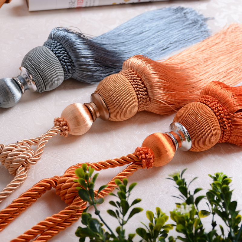2018 style of minimalist curtains Curtains Strap Curtains Tied Rope Hanging Ball Fluxu Hook wall Hook Eurostyle Curtain strap Curtain Buckle
