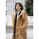 UNRETRO Erpang Studio Japanese Horn Button Coat Small Medium Long Long Hooded Woolen Jacket for Men and Women