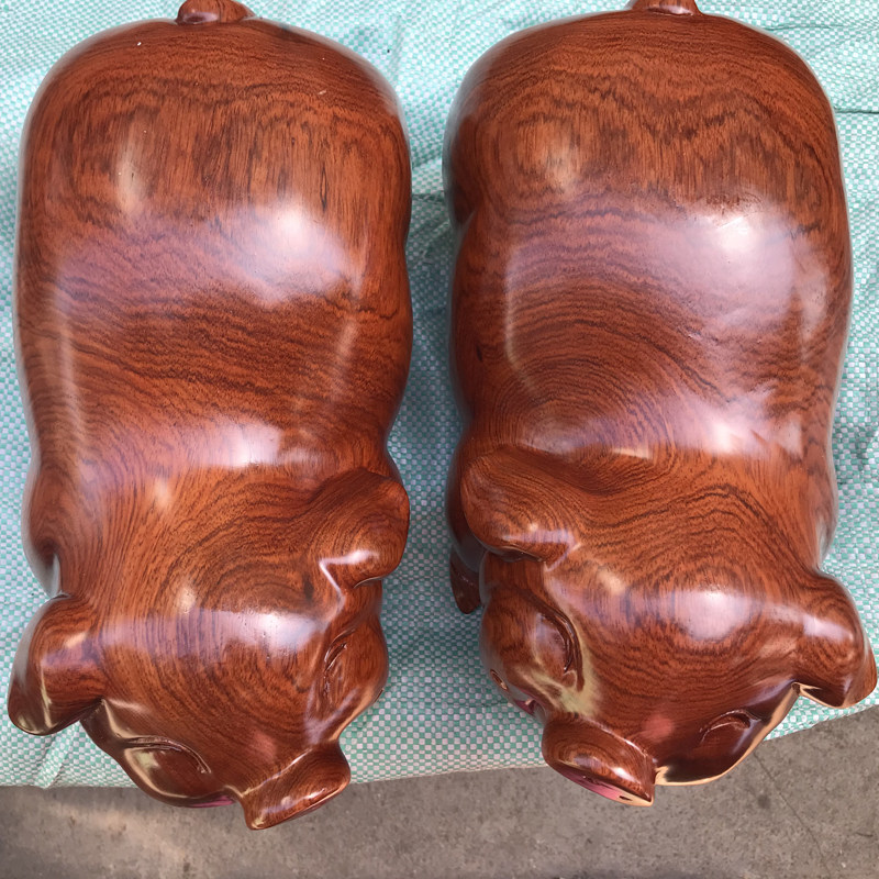 Solid wood carved elephant elephant magazine recruitment township craftsmanship giftsdecoration decoration of home living room office decoration large swing parts