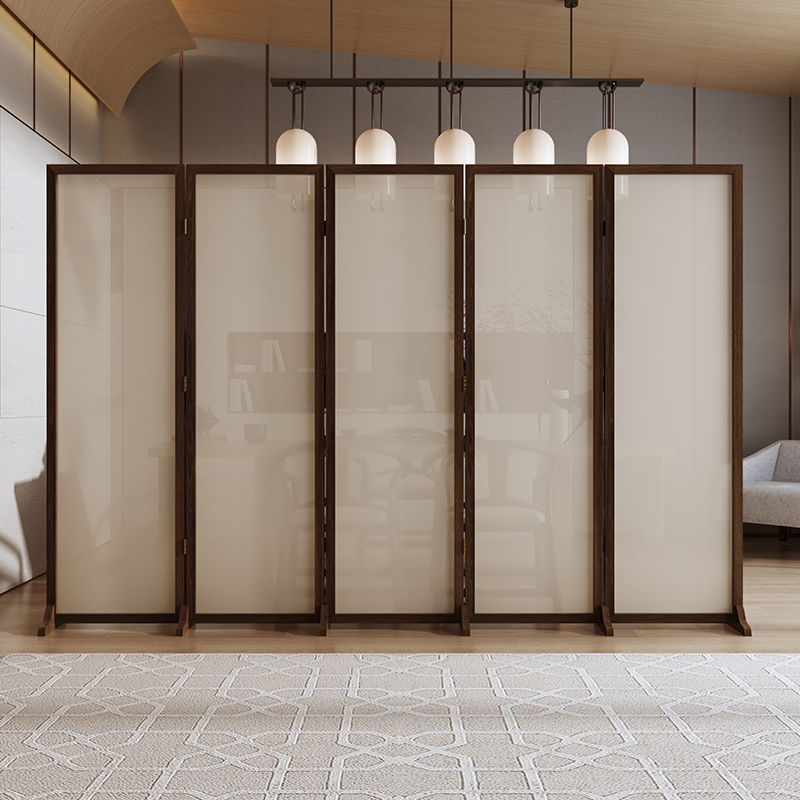 Screen Partition Living Room Minima Modern Bedroom Shelter Home Office Hotel Vegetarian Color Wood Screen Folding Movement