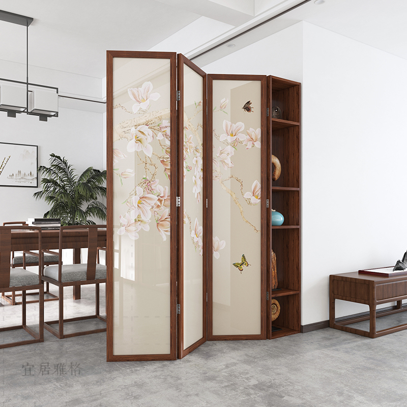 Solid wood screen partition Living room Entry into the door Entrance Door Set Up Bedroom Shielded Push-and-pull Storage Light Extravagant Modern Minima.