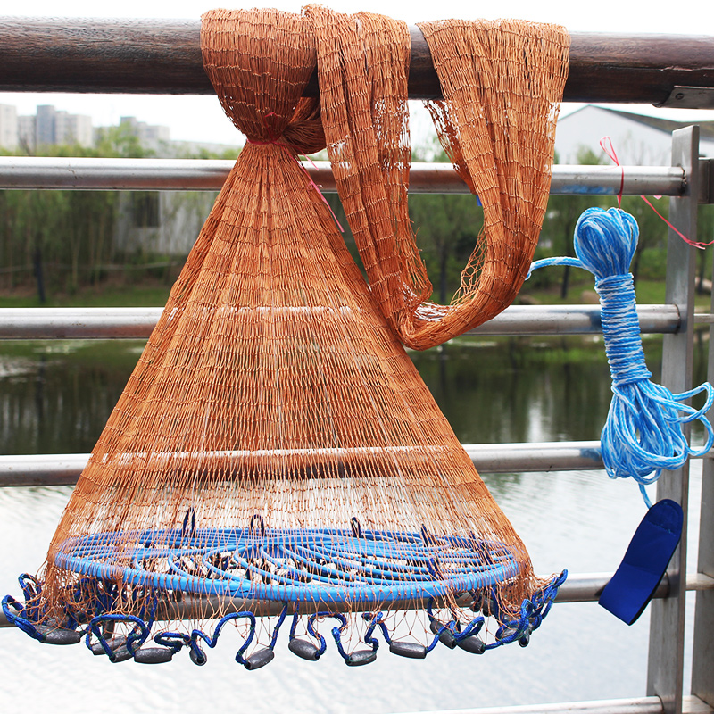 Upgrade Tire Line Handmade Hand Thrower Nets Traditional Fishing Nets Nets satire nets Throw Away King Fly Disc Easy to Throw Mesh American