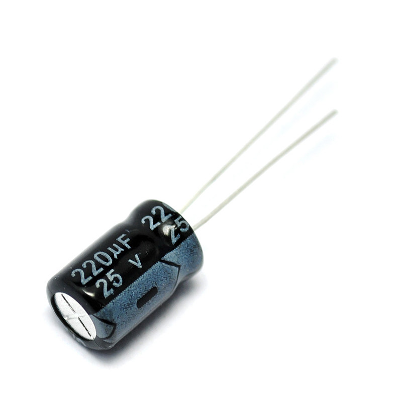 25V220uF 25V220uF 220uF25V aluminum electrolytic capacitor motherboard high pressure plate capacitor 6 x 12 8 × 12