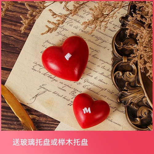 Аромотерапия на день Святого Валентина, красная парфюмированная свеча в форме сердца