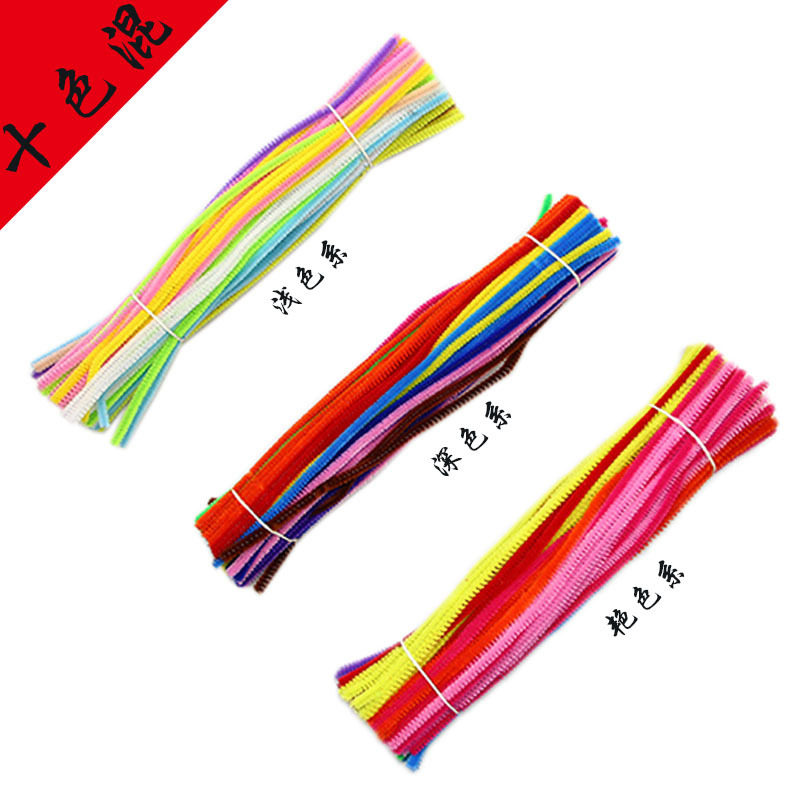 100 colored plush twisted rod kindergarten early education Yi intelligent DIY manual material