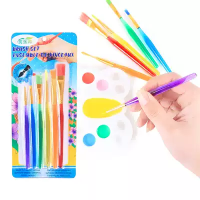 6 sets of color brush set children's painting graffiti watercolor painting brush gouache acrylic oil painting student brush